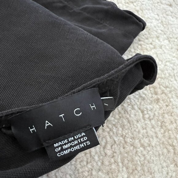 Hatch Noelle Linen Short Sleeve Black Jumpsuit 1 Maternity - Picture 2 of 11